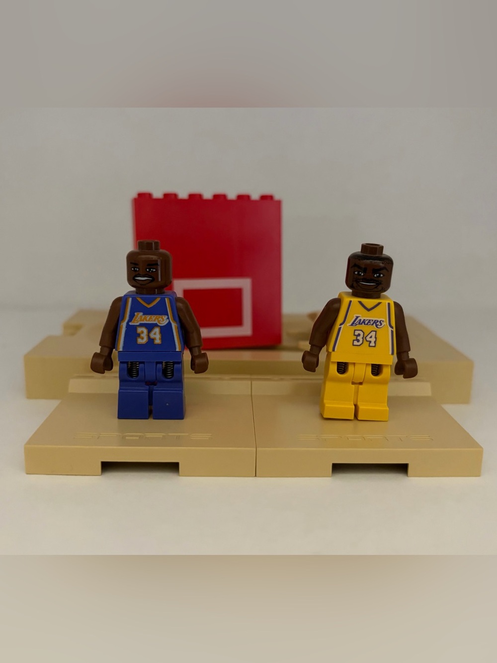 LEGO NBA #34 Shaquille O'Neal Minifigure LA Lakers Home and Away Uniforms